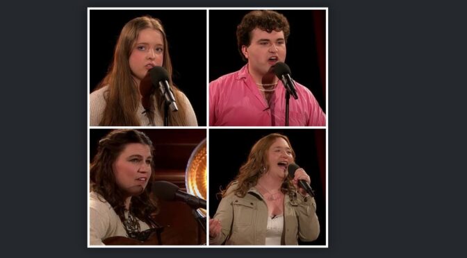 Hanna, Rhiannon, Liam & Jodi sing ‘Iwfforia’ (Euphoria) in Welsh on The Voice Wales